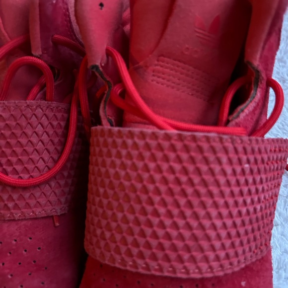 Adidas sneakers red suede tubular invader strap. Ortholite, Male Sz 5 - Picture 4 of 5